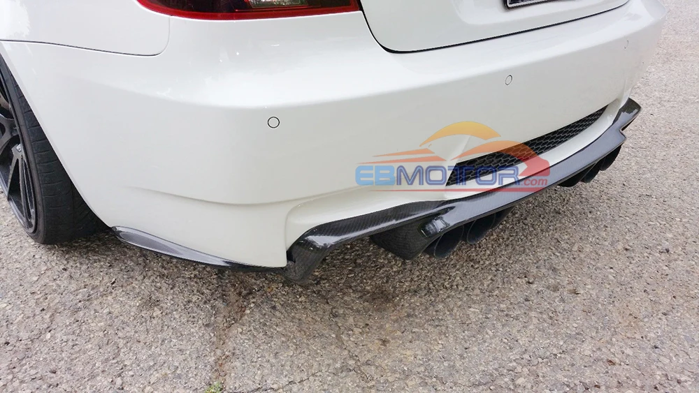 ebmotor-com Real Carbon fiber Rear Bumper Side Splitter Spoiler EXTENSIONS 1pair for BMW E92 E93 2D M3 Model 08-13 5