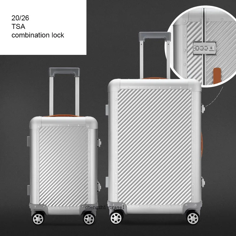 Travel tale 2" 26 дюймов Алюминиевый катящийся багаж чемодан Спиннер чемодан на колесиках для сумка для путешествий - Цвет: Model 1