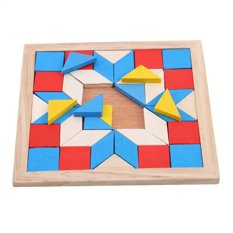 wooden triangle puzzle