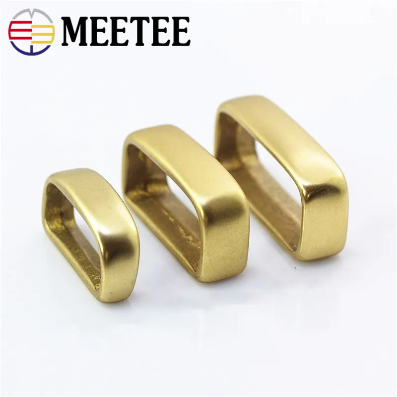 5 шт. Meetee металлическая твердая латунная петля медный ремешок кольцо Мужские