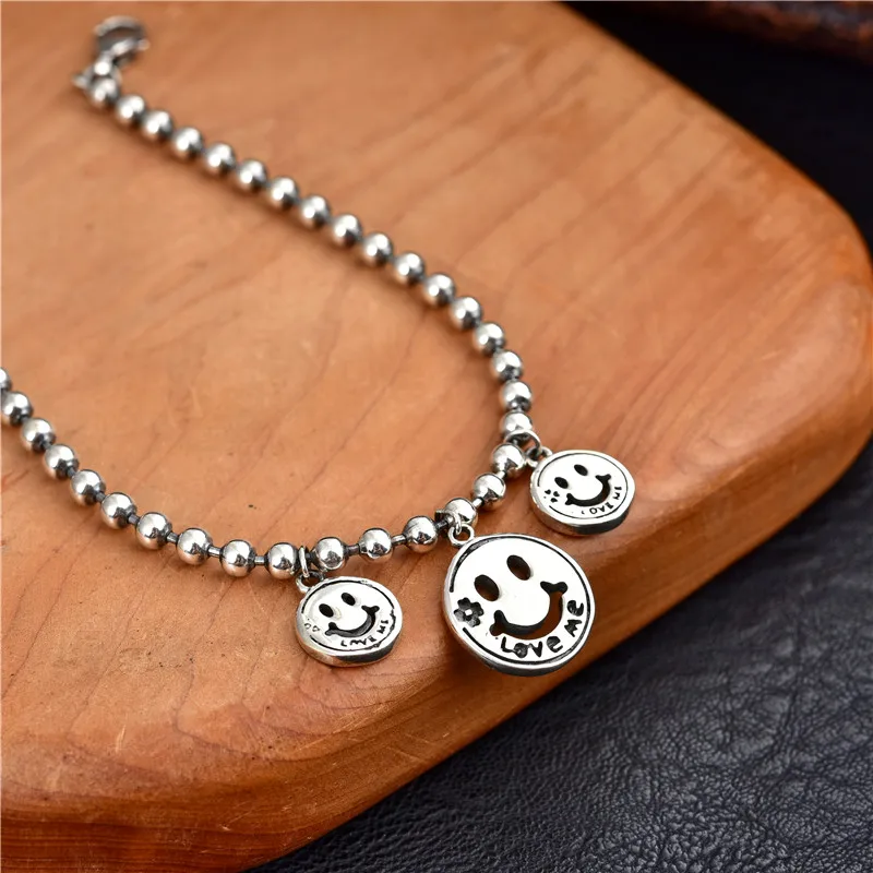 Популярный стиль серебро пробы S925 женский смайлик браслет бутик свадебный браслет серебро 925 модные ювелирные изделия