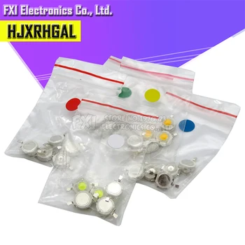 

25PCS/LOT 1W LED Kit White Red Yellow Green Blue 5 Colors Each 5 PCS high power led beads Set high brightness LED Diode Kit