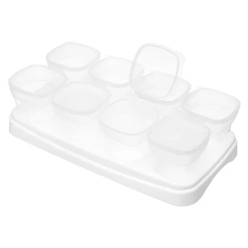 

9pcs/Set Baby Food Box Gruel Storage Weaning Containers Infant Freezing Microwave Feeding Pot Food Grade 70ml Kids Rice