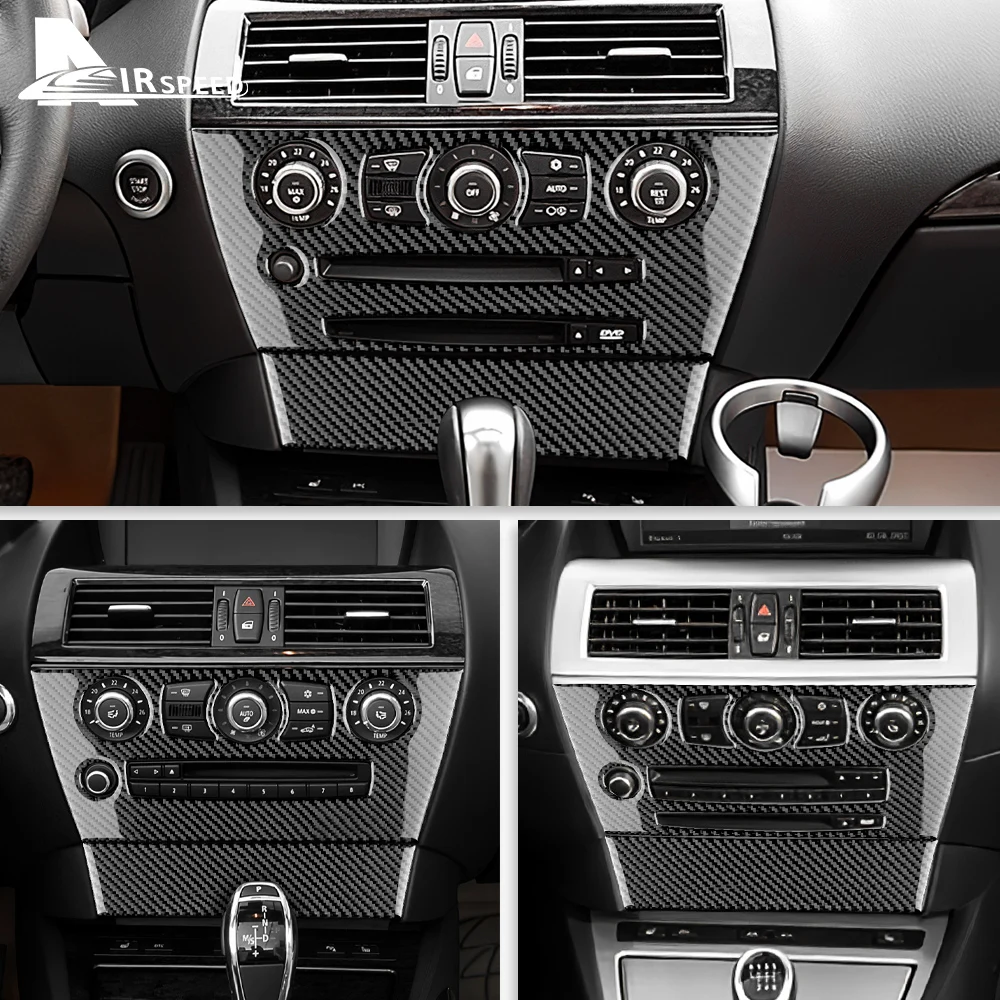 

Soft Carbon Fiber for BMW 6 Series E63 E64 2004 2205 2006 2007 2008 2009 2010 Car Central Control AC CD Panel Cover Trim
