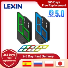 Lexin-Intercomunicador ET Com para motocicleta, Intercomunicador inalámbrico para Moto, Bluetooth 5,0, con Radio FM, Multicolor, 2 uds.