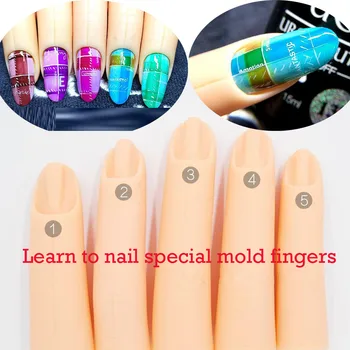 

Practice Fake Nail Art Model Fake Finger Practice Model For Hand Manicure Nail Art Training Manicure Practice Display Tool