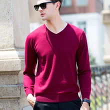 21 цвет, однотонный, шерсть, мужской зимний свитер, кашемир, мягкий, v-образный вырез, приталенный, вязанный, Мужской пуловер, свитера, мужские, дышащие, S-XXL