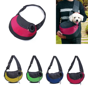 

1PCS Comfort Pet Dog Carrier Puppy Outdoor Bags Mesh Oxford Single Shoulder Bag Sling Front Mesh Travel Tote Shoulder Bag