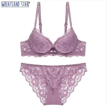 

Lace Underwire Push Up Bra Underwear Sets Women Sexy Bra And Panty Sets Floral Lingerie Feminina Sexy Hot 2020 Women's Intimates