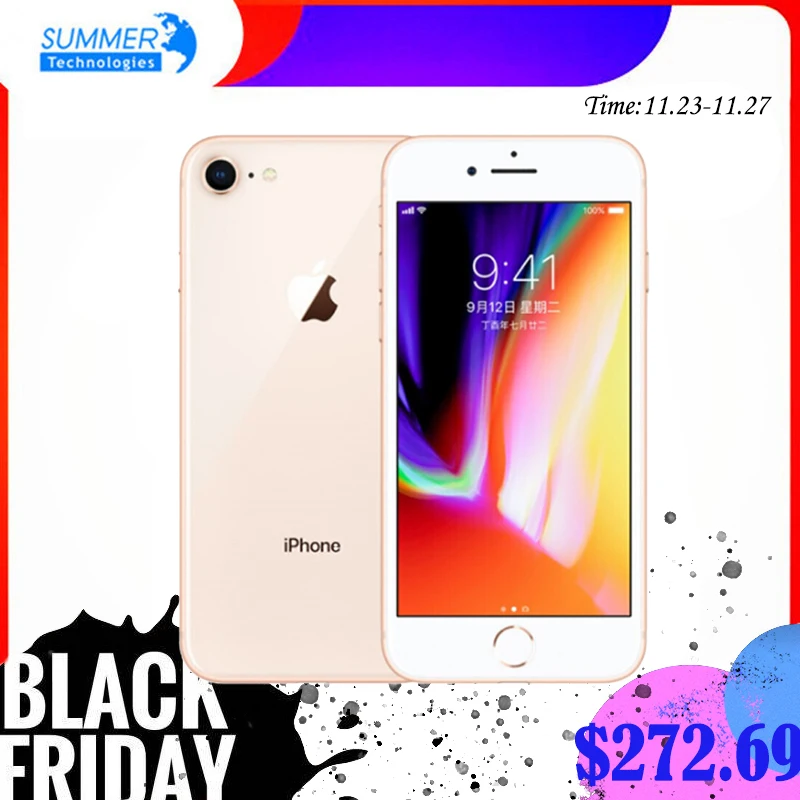 Original Unlocked Apple iPhone 8 LTE Mobile Phone 