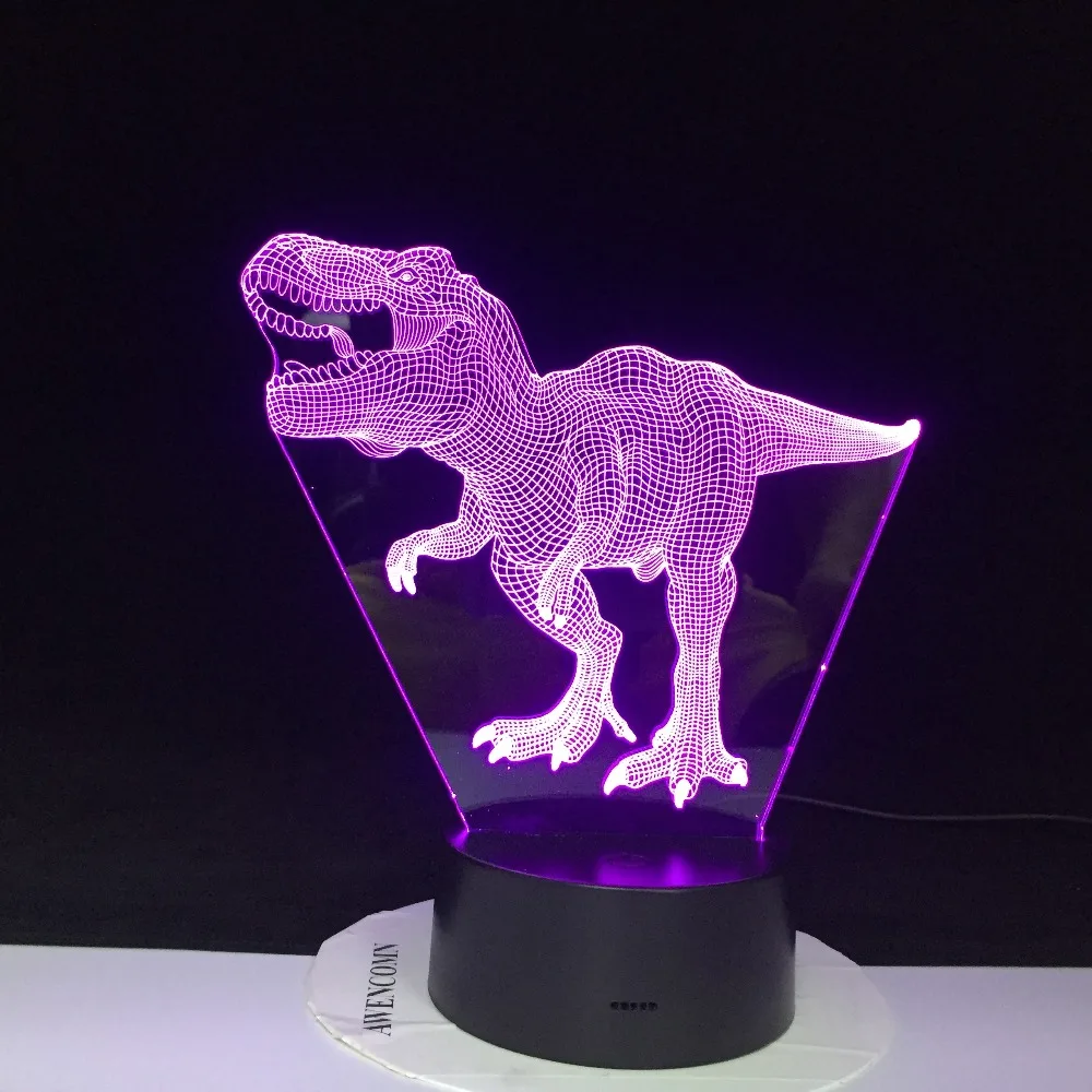 Динозавр 3D светодиодный ночной Светильник Настольный Ночной светильник сенсорный пульт дистанционного управления настольная лампа декора подарки для маленьких детей, платье для дня рождения, праздника подруги