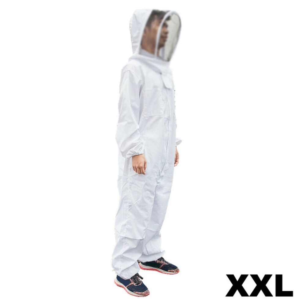 Полный корпус пчеловода защитный костюм одежда Профессиональный XXL с вуалью капюшон комплект