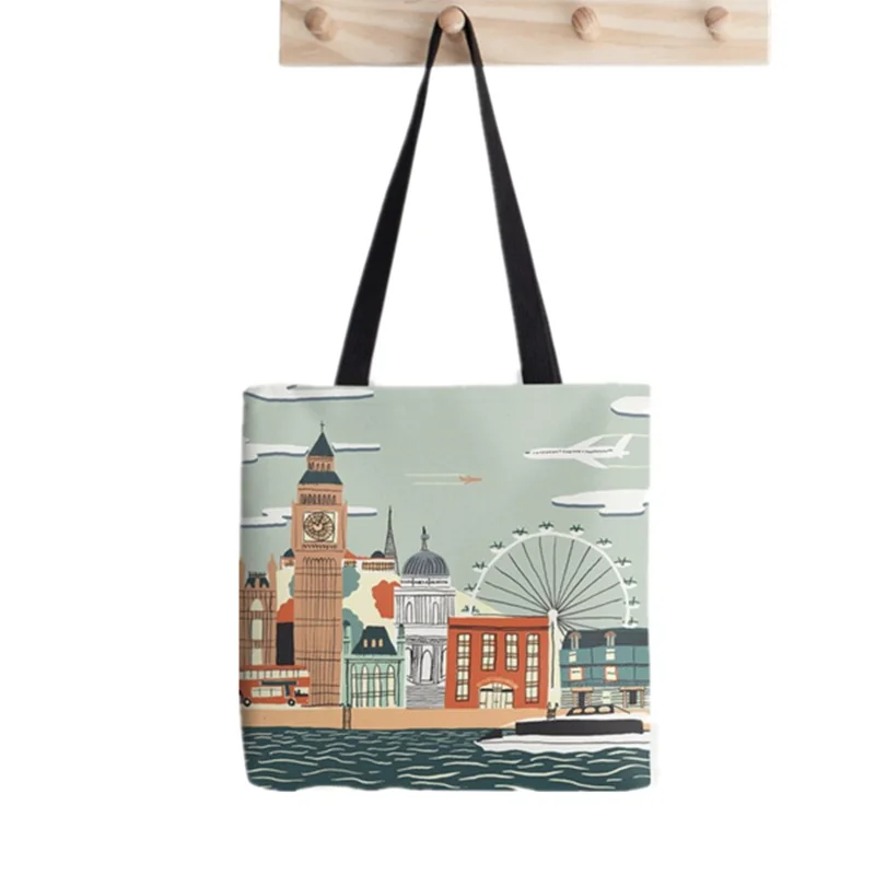 Shopper Lilac Bangs Crying Girl Tote Printed Tote Bag women Harajuku shopper handbag girl Shoulder shopping bag Lady Canvas Bag