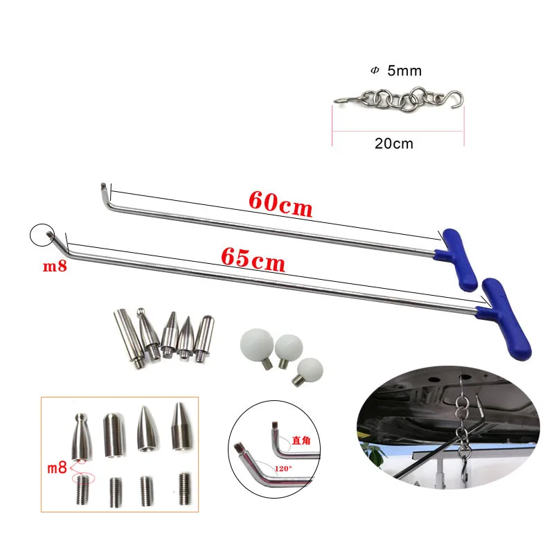 £77.41 Rods Dent Remover Tools Paintless Dent Repair Tools Kit Hail