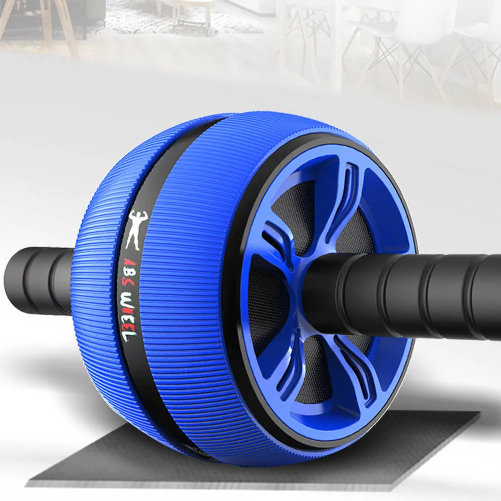 Бесшумное TPR колесо тренажер колесо оборудование для спортзала фитнеса дома Упражнение Бодибилдинг Ab ролик живота основной тренажер - Цвет: Blue