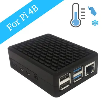 

Latest Raspberry Pi 4 Aluminum Alloy Case with Cooling Column Passive Cooling Case for Raspberry Pi 4 Model B