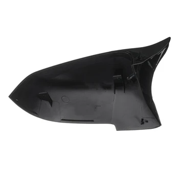

2pcs Rearview Mirror Cover Decor Black Side Cap For BMW F10 F11 2014-2017 Protector ABS