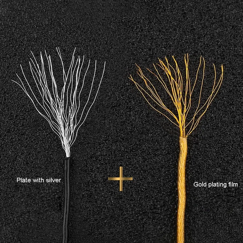 TRN T1 8 Stroke Headphone Upgrade Cable Gold Plated Silver Plated Mixed 268 Wire Stereo o Cable MMCX 