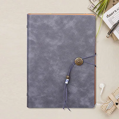 Gray Agenda, винтажный бизнес-блокнот, планировщик, записная книжка, дневник, записная книжка для офиса, школы, китайский стиль, подарки, библейские - Цвет: Gray