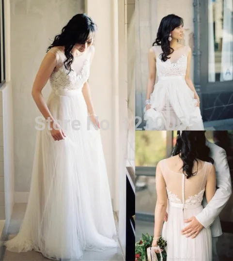 Zomer sexy see through back A-lijn Tulle cap mouw lange Floor-Length bruid Bruidsjurk sjerpen 2018 moeder van de bruid jurken Zomer sexy see through back A-lijn Tulle cap mouw lange Floor-Length bruid Bruidsjurk sjerpen 2018 moeder van de bruid jurken