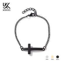 Крест Золотая цепочка на руку звено мужские серебряные подвески Регулируемый мужской браслет мужские ювелирные изделия Святого рыцаря металлические браслеты для женщин