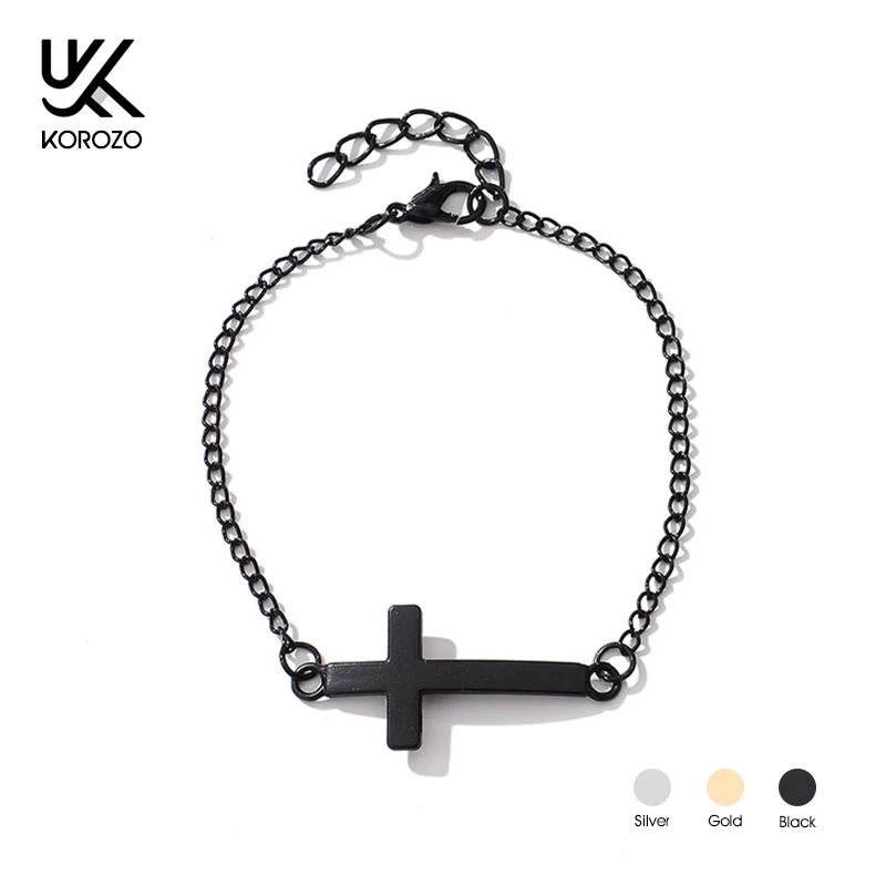 Крест Золотая цепочка на руку звено мужские серебряные подвески Регулируемый