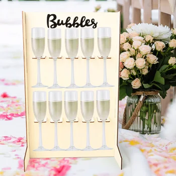 

Party Decoration ChampagneStorage Holders Wooden Champagne Holder Wine Bottle Display Rack for Wedding Birthday Party