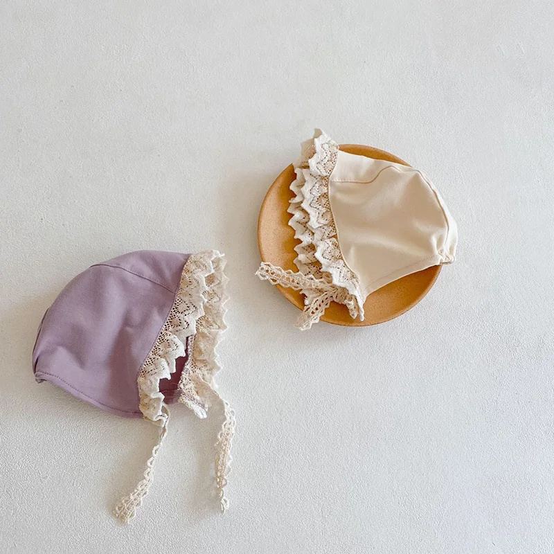 Baby Girls Ruffle One Piece Bodysuit With Hat