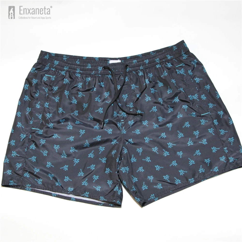 

ENXANETA Men's Polyester Board Shorts Quick Drying Swimwear Male Shorts With Liner Swimming Trunks Summer Beach Surf Pants