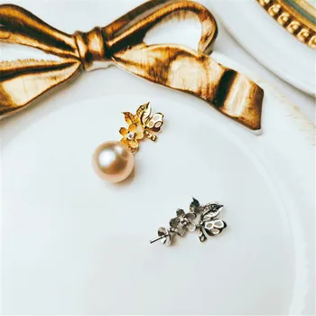 

S925 Sterling Silver Material Pendant Clasp Pearl Pinch Clip Bail Pendant Connectors Bail Beads Jewelry Findings Accessories