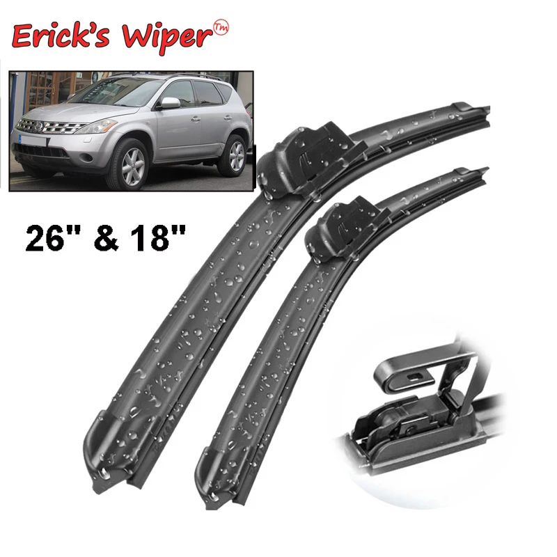 

Erick's Wiper Front Wiper Blades For Nissan Murano Z50 2002 - 2008 Windshield Windscreen Front Window 26"+18"