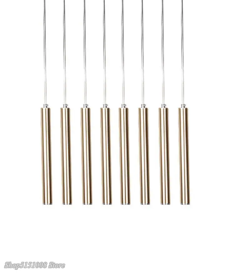 Modern Led Pendant Lamp Art Decor Aluminum Long Tube Pendant Light Dining Room Bar Kitchen Hanging Lamp Home Lighting Fixtures