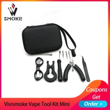 Vivismoke Vape набор инструментов мини-Катушка DIY Набор сумка Vape инструменты Основные плоскогубцы для RDA RTA атомайзер Восстановленный танк электронная сигарета