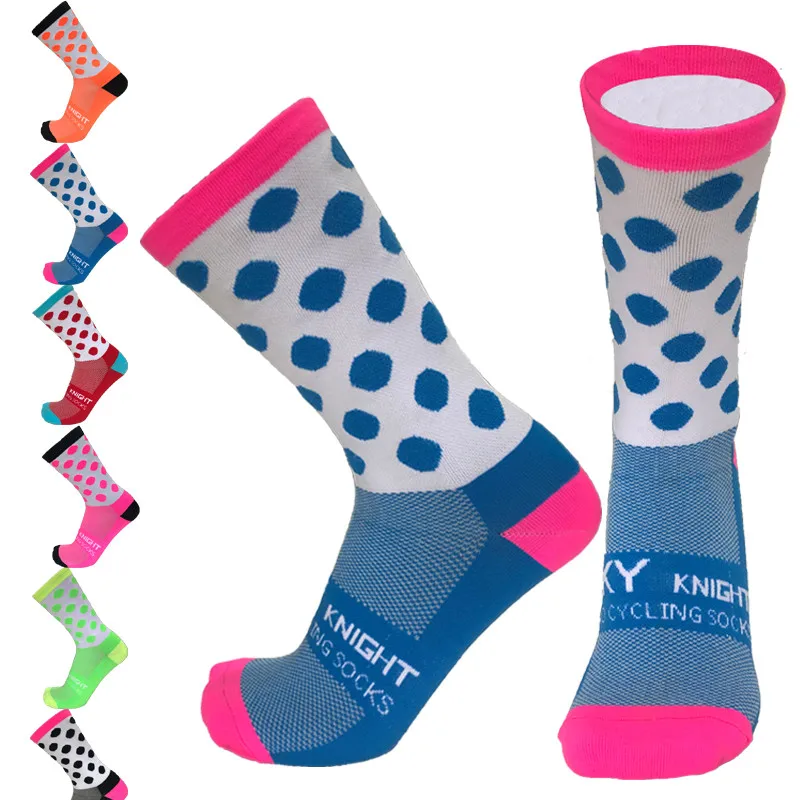 

Sports Outdoor Colorful Dot Runnung Socks Men Women Compression Climb Slope Cycling Bike Socks
