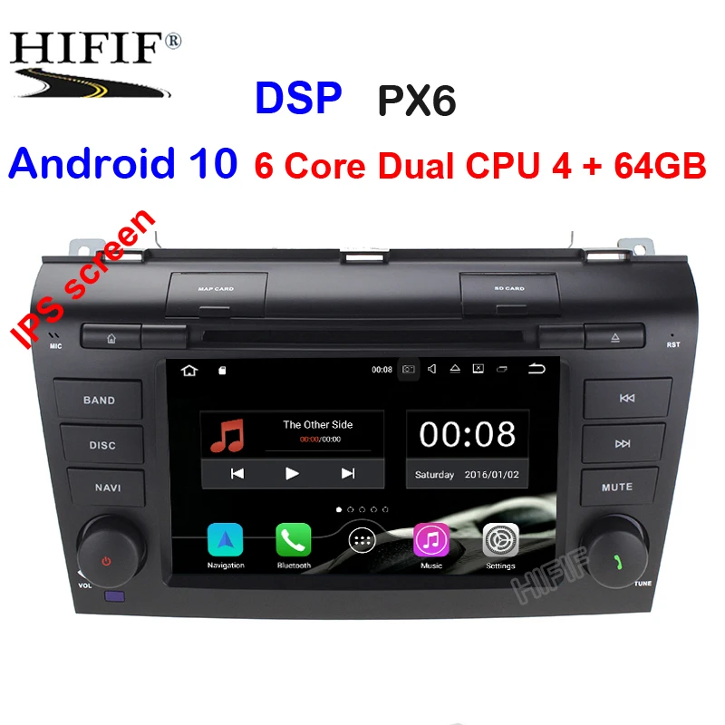 Автомобильный DVD плеер с GPS навигацией радио RDS BT 4 Гб ОЗУ 64 ПЗУ двухъядерный