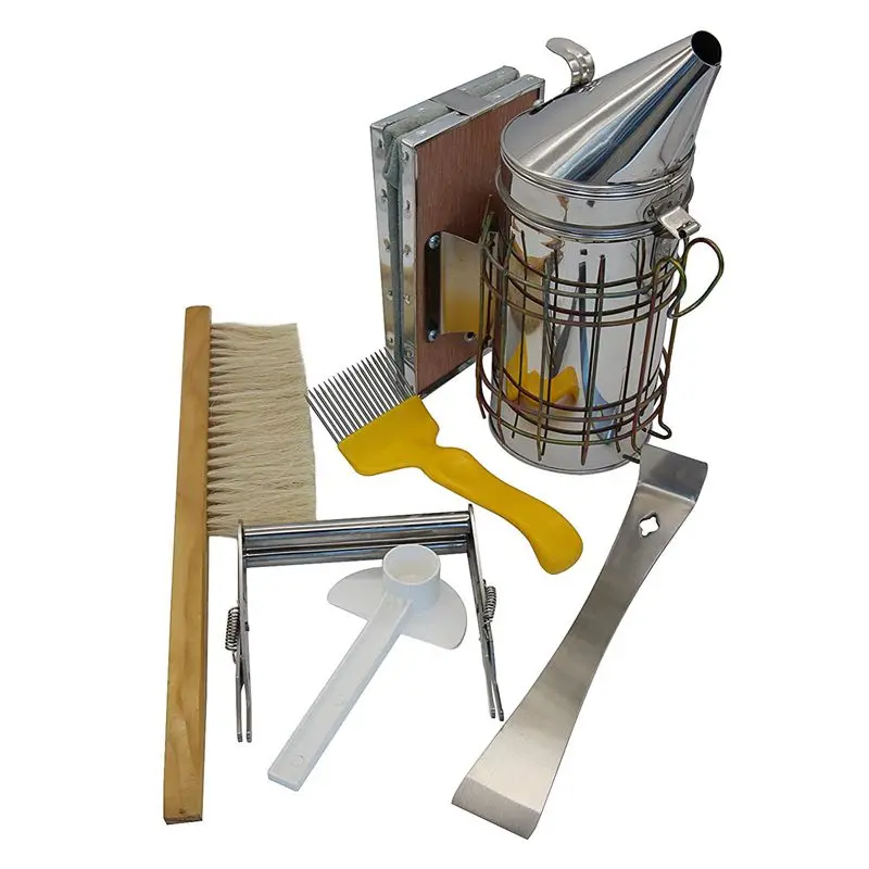 

Beekeeping Tool Kit Set of 6 Bee Hive Smoker,Bee Brsuh Beekeeping Accessory -Bee Keeping Tool