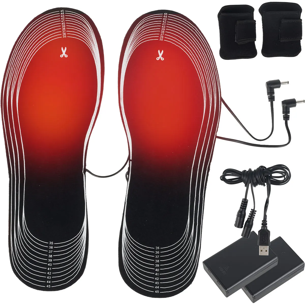 USB Heated Shoe Insoles for Feet Warm Sock Pad Mat Winter Warmer Heater Free Cut Heating Insole Thermal Shoes | Спорт и развлечения