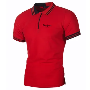 Polo con estampado de colores contrastantes para Hombre, camiseta de manga corta, camiseta transpirable, camiseta Masculina, camisetas de golf 3XL