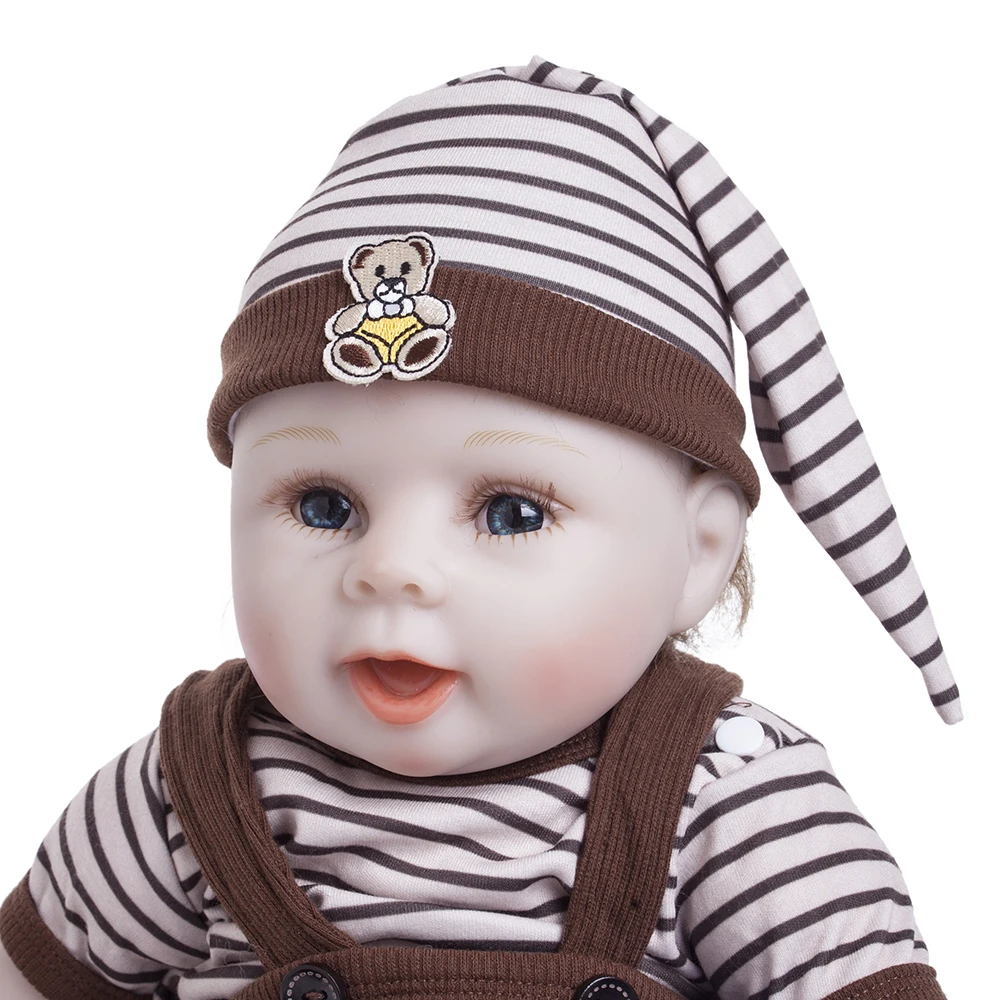 

Hot 55cm Reborn Baby Doll Toy Soft Very Cute Silicone Realistic Alive Princess Babies Doll For Kids Birthday Christmas Gift