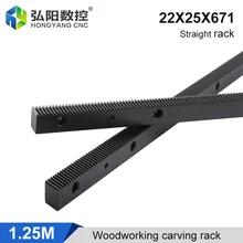

1.25 Mod Spur Track Rack 22X25 671mm With 1.25 MOD Metal Steel Pinion Gear Set For CNC Machine Tool Router Woodworking Machinery