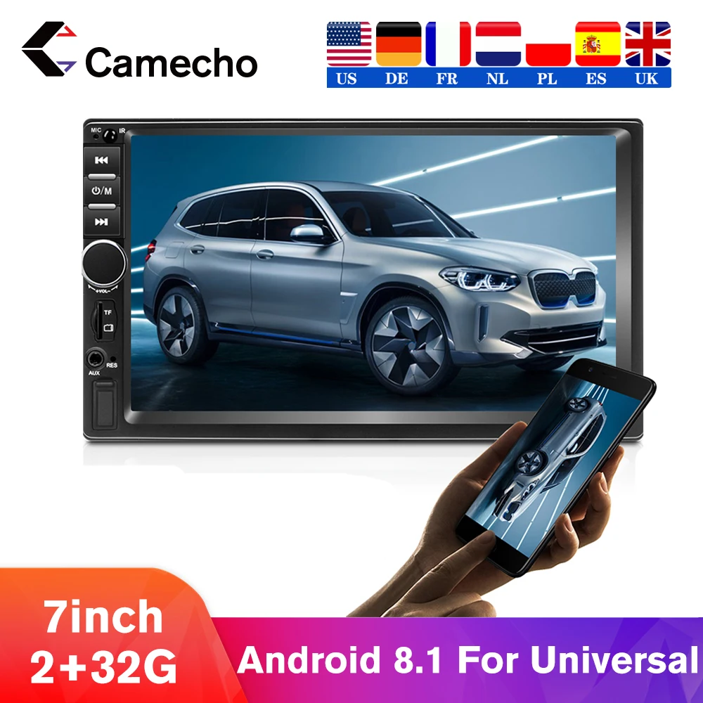 Camecho 2 din Автомобильный Радио GPS мультимедийный плеер Android универсальный авто