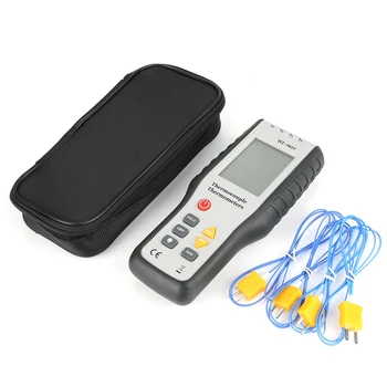 

HT-9815 Digital K Type Thermocouple Thermometer 4 Channel Thermocouple Probe Sensor Industrial Temperature Test -200C--1372C