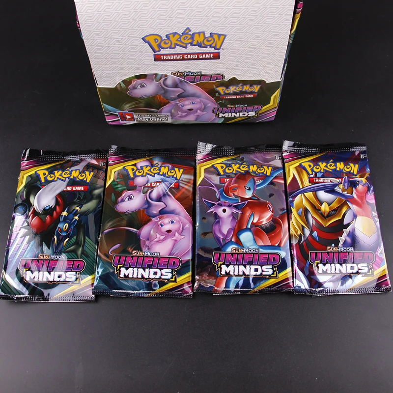 36 упаковок в коробке Pokemon TCG: Sun& Moon Mewtwo Forbidden Light Booster герметичная коробка коллекционный набор торговой карты детская игрушка подарок