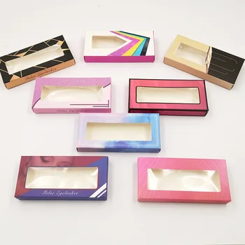 

50pcs Eyelash Packaging Box Wholesale Lashes Boxes Empty Eyelash Package Boxes Case For 15 * 25mm Eyelashes Rectangle Box