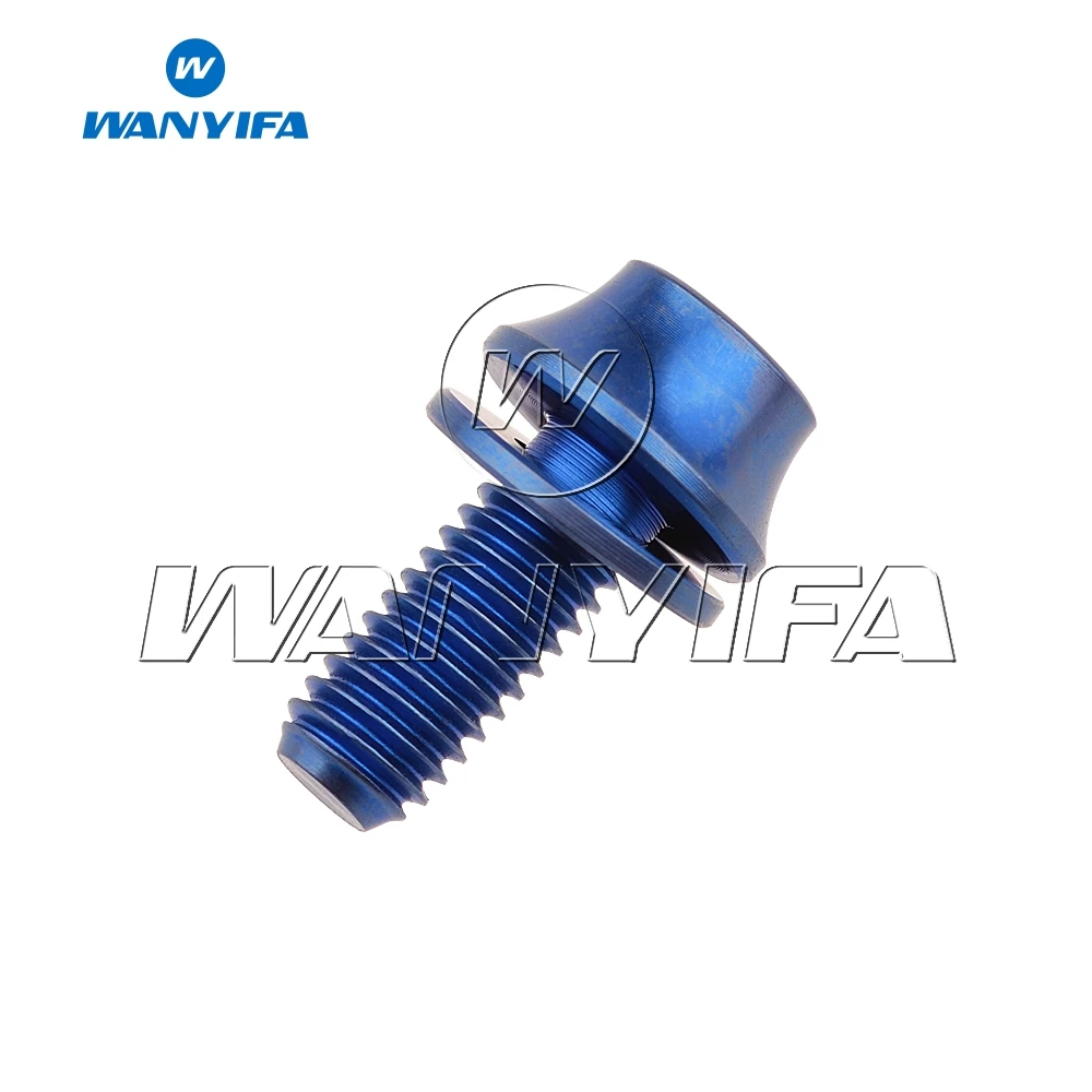 Титановый "Wanyifa" Ti Болт M5x12mm с шайбами, велосипедные бутылки для воды клетка болты с шестигранной головкой, соответствующие стандартам Американского общества по