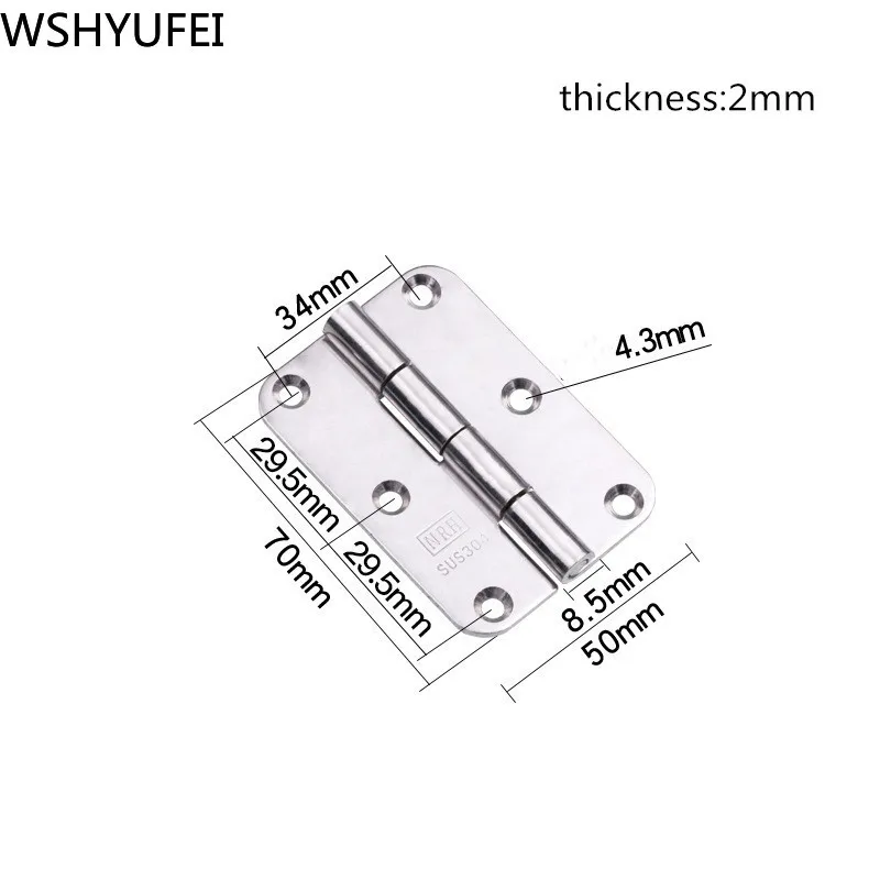 1pcs Stainless Steel Mute hinges for furniture Cabinet wardrobe Drawer Door Hinges Kitchen Furniture Hardware Accessories