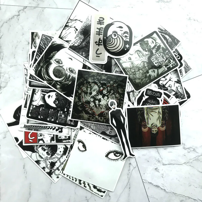 

56Pcs Horror Comics Stickers Japanese Anime Decal for Snowboard Laptop Luggage Car Fridge Car-Styling Vinyl Home