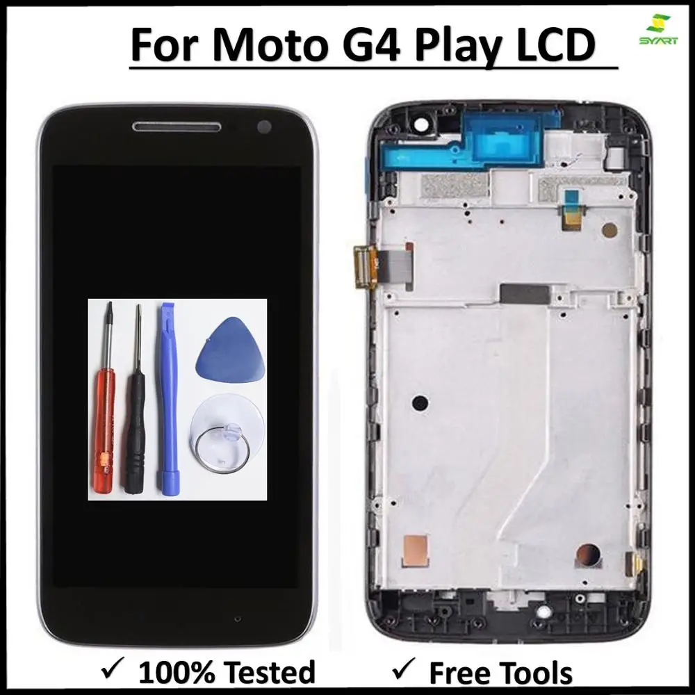 

For Motorola Moto G4 Play LCD XT1601 XT1602 XT1603 XT1604 Display Touch Screen Digitizer Assembly Frame Black&White