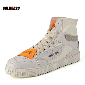 

Unisex spring autumn Fashion Sneakers Men Canvas Shoes High top Male Brand Footwear Men's Casual Shoes Fashion Black Sneakers