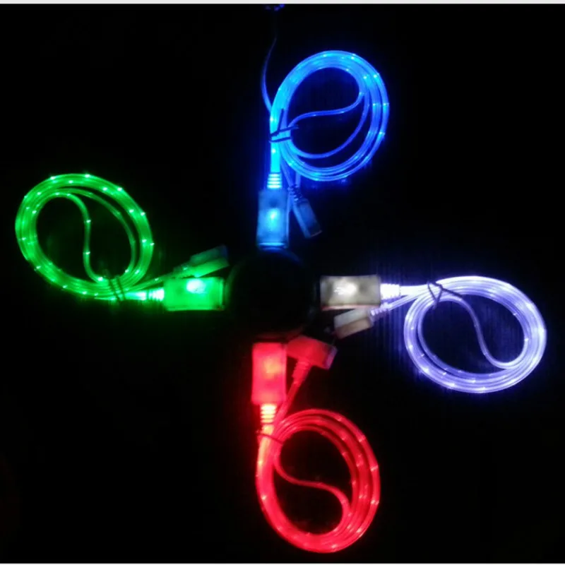 Кабель USB со светодиодной подсветкой 1 м|Кабели для мобильных телефонов| |